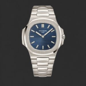 Patek Philippe Nautilus Blue Dial Silver Bracelet Watch