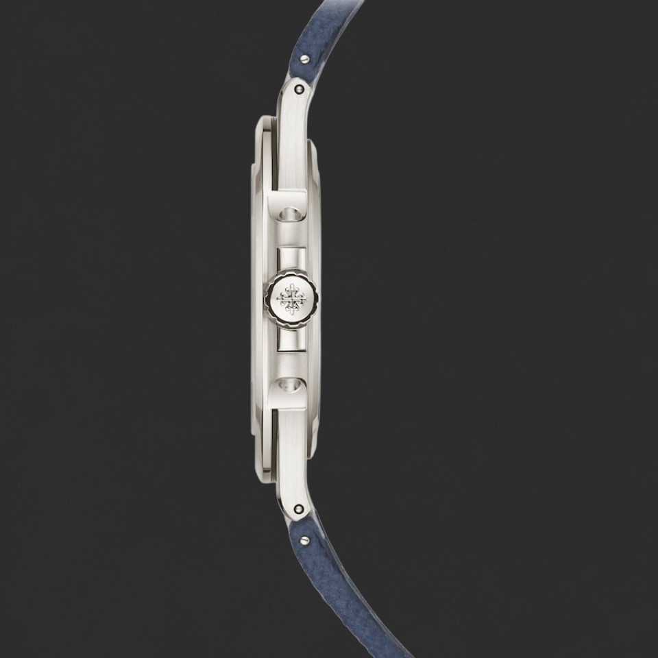 Patek Philippe Nautilus Blue Dial Blue Strap Watch - Image 3