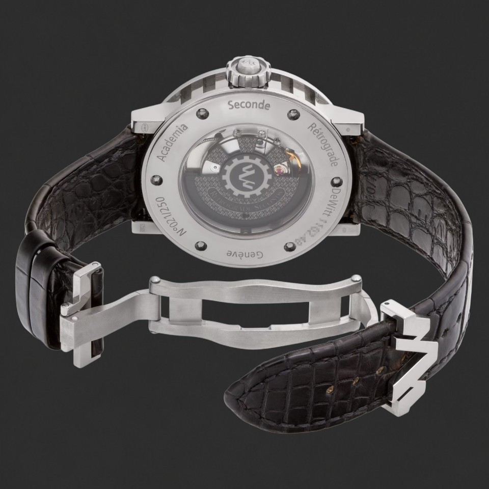 DeWitt Academia Seconde Rétrograde Limited Edition Automatic Watch – Black Dial - Image 5