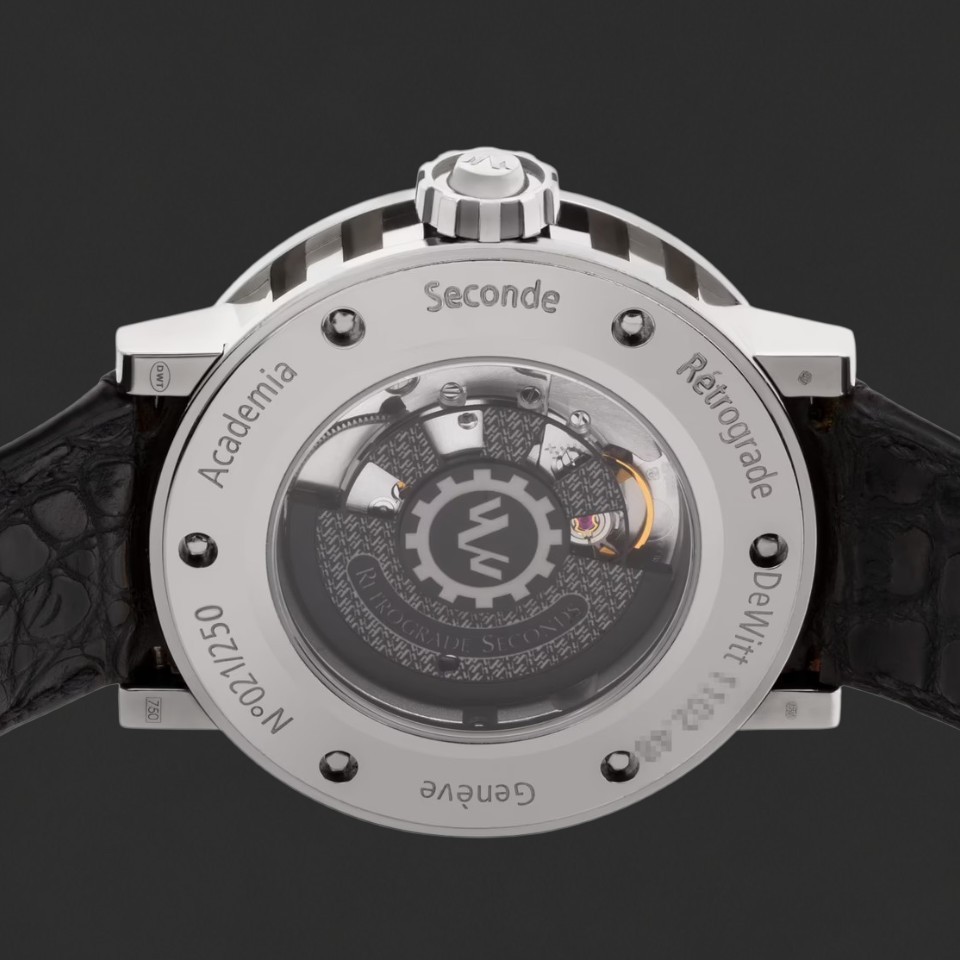 DeWitt Academia Seconde Rétrograde Limited Edition Automatic Watch – Black Dial - Image 6