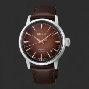 Seiko Presage Automatic Watch – Brown Dial & Leather Strap