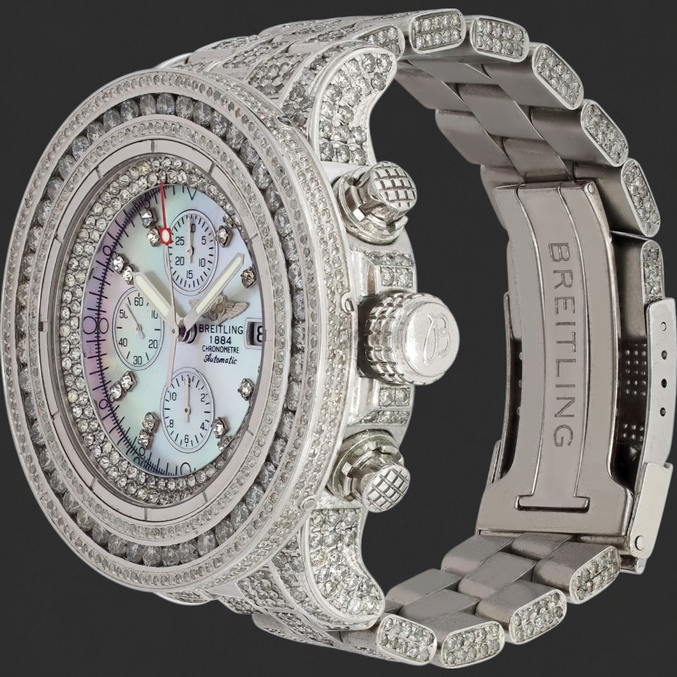 Breitling 1884 Chronometre Automatic Diamond-Set Chronograph Watch - Image 2