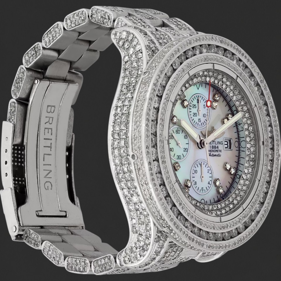 Breitling 1884 Chronometre Automatic Diamond-Set Chronograph Watch - Image 3