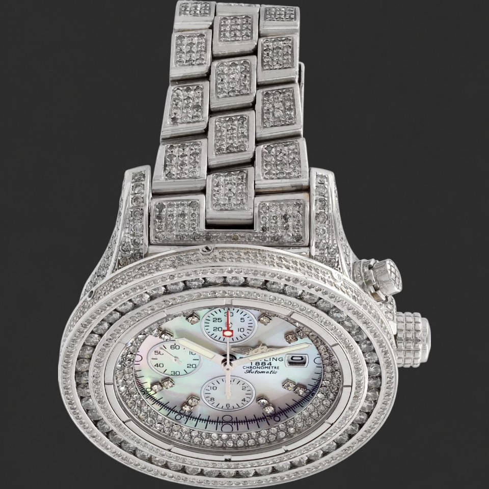 Breitling 1884 Chronometre Automatic Diamond-Set Chronograph Watch - Image 4
