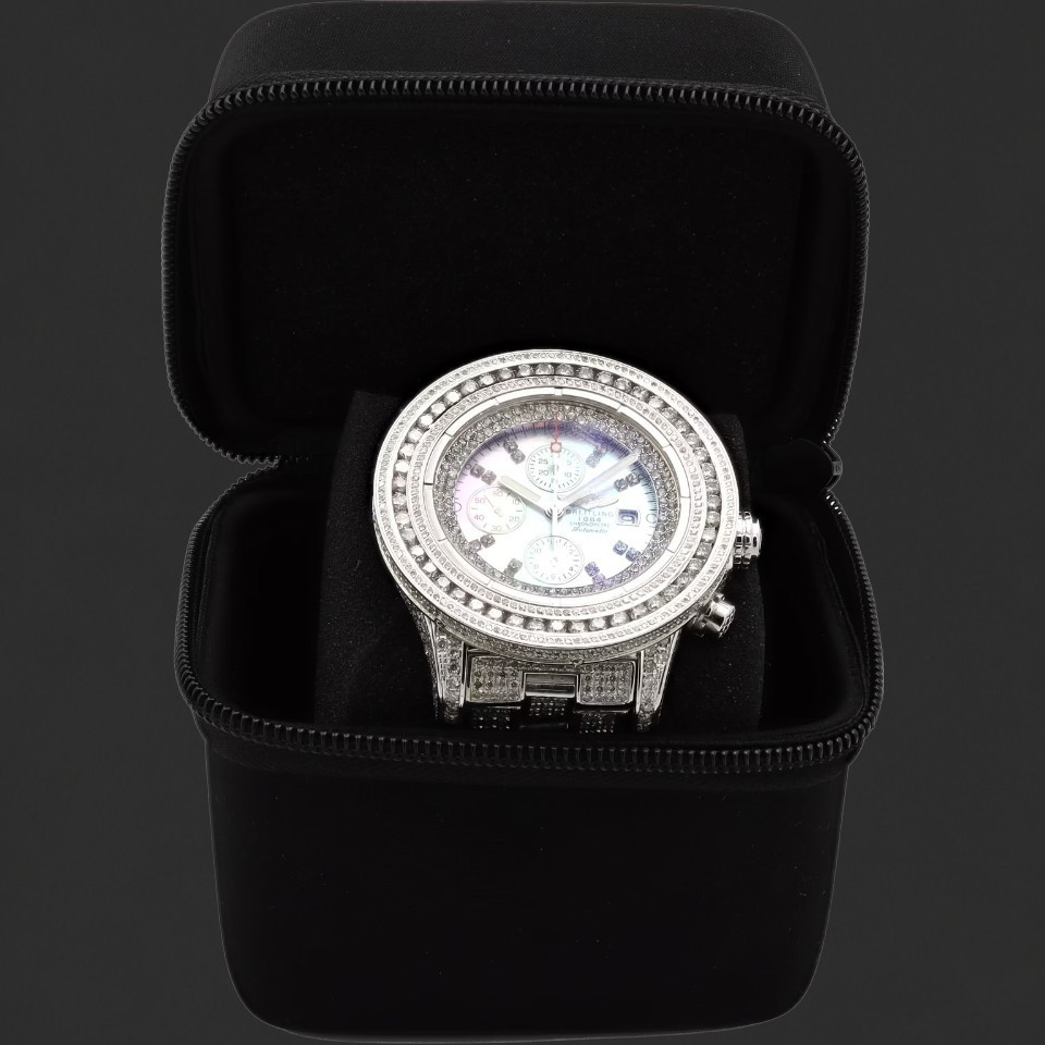 Breitling 1884 Chronometre Automatic Diamond-Set Chronograph Watch - Image 6