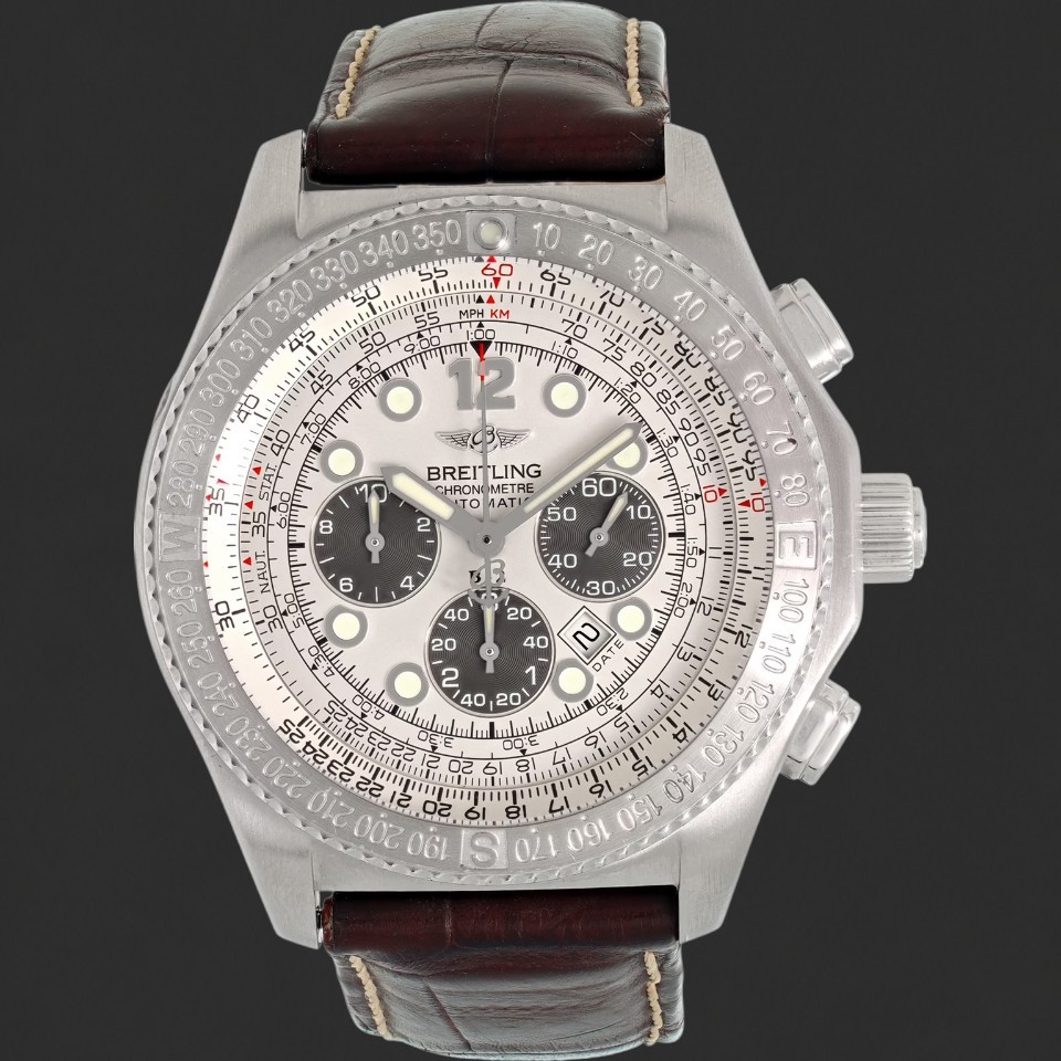 Breitling Chronometre Automatic B-2 Chronograph Silver Dial Watch