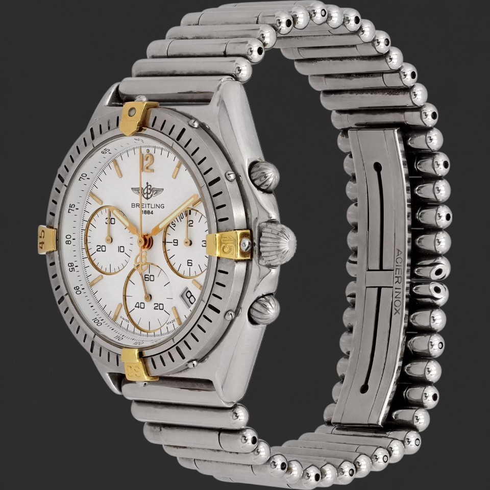 Breitling Chronometre Automatic B-2 Chronograph Silver Dial Watch - Image 2
