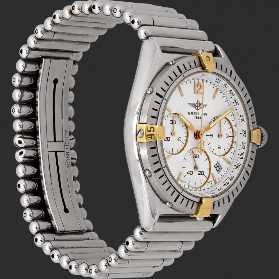 Breitling Chronometre Automatic B-2 Chronograph Silver Dial Watch - Image 3