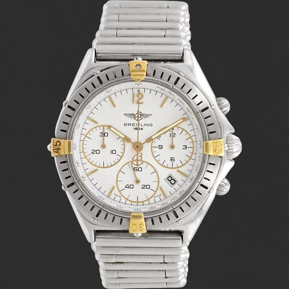 Breitling Chronometre Automatic B-2 Chronograph Silver Dial Watch