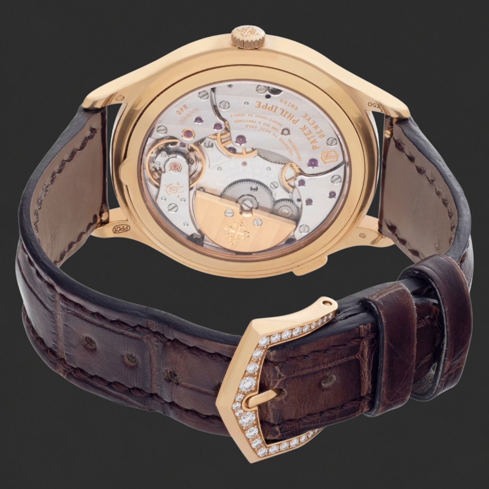 Patek Philippe World Time Rose-Gold-Tone Diamond-Set Watch - Image 4