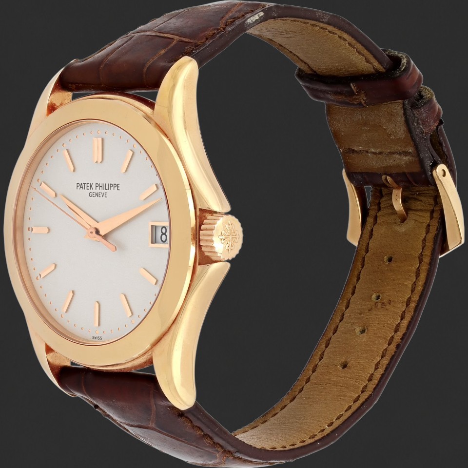 Patek Philippe Calatrava Rose-Gold-Tone White Dial Date Watch - Image 2