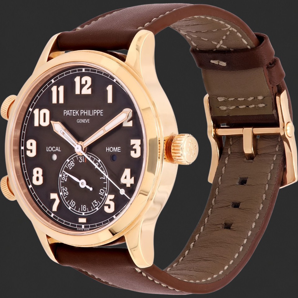 Patek Philippe Travel Time Rose-Gold-Tone Brown Dial Watch - Image 2