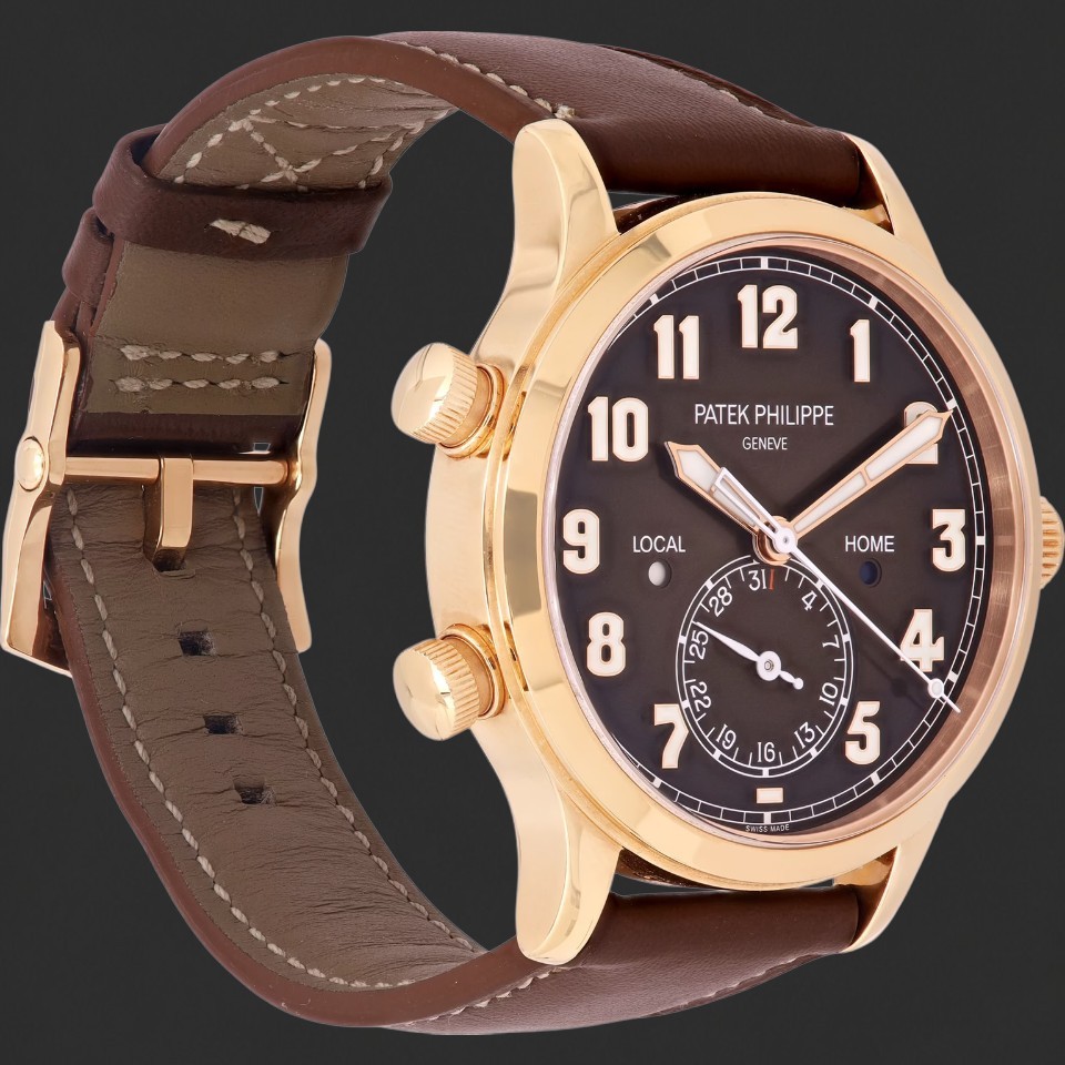 Patek Philippe Travel Time Rose-Gold-Tone Brown Dial Watch - Image 3