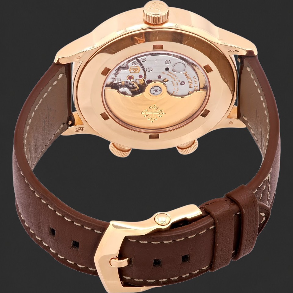 Patek Philippe Travel Time Rose-Gold-Tone Brown Dial Watch - Image 4