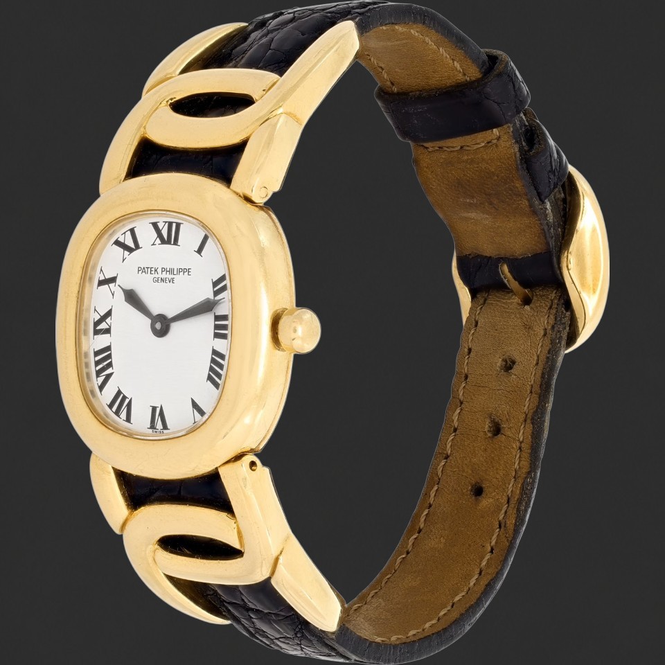 Patek Philippe Ellipse-Style Yellow-Gold-Tone Roman Numeral Watch - Image 2