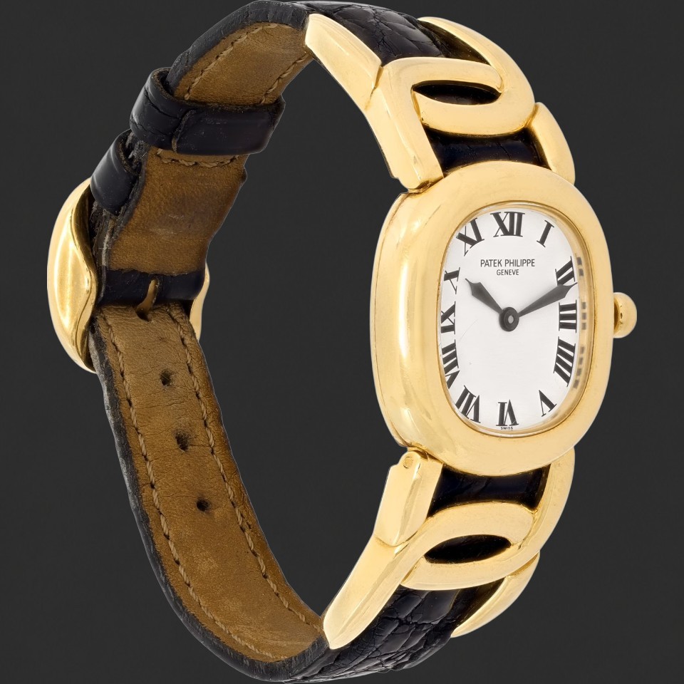 Patek Philippe Ellipse-Style Yellow-Gold-Tone Roman Numeral Watch - Image 3