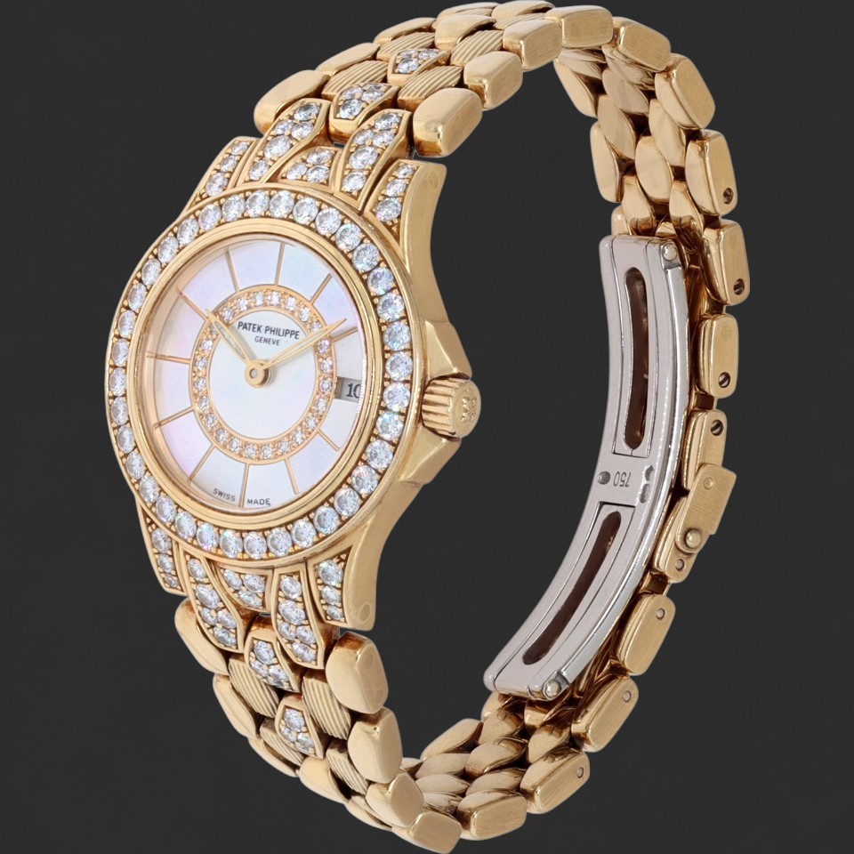 Patek Philippe Nautilus Diamond-Set Gold-Tone Ladies Watch - Image 2