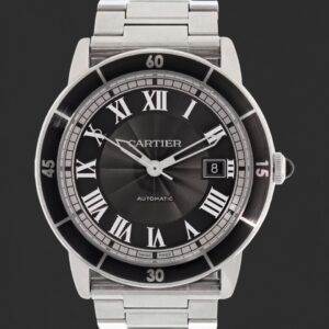 Cartier Ronde Croisière Automatic Black Dial Stainless Steel Watch