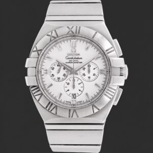 Omega Constellation Double Eagle Co-Axial Chronometer Chronograph White Dial Watch