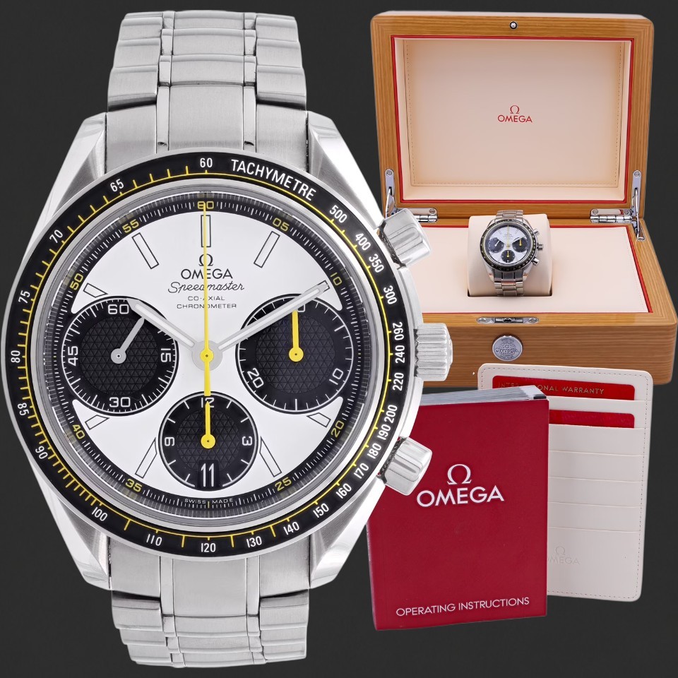 Omega Speedmaster Co-Axial Chronometer Chronograph White Dial Watch - Image 7