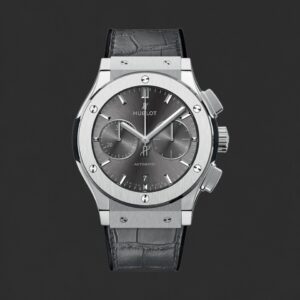 Hublot Grey Dial Automatic Chronograph Watch – Dark Strap
