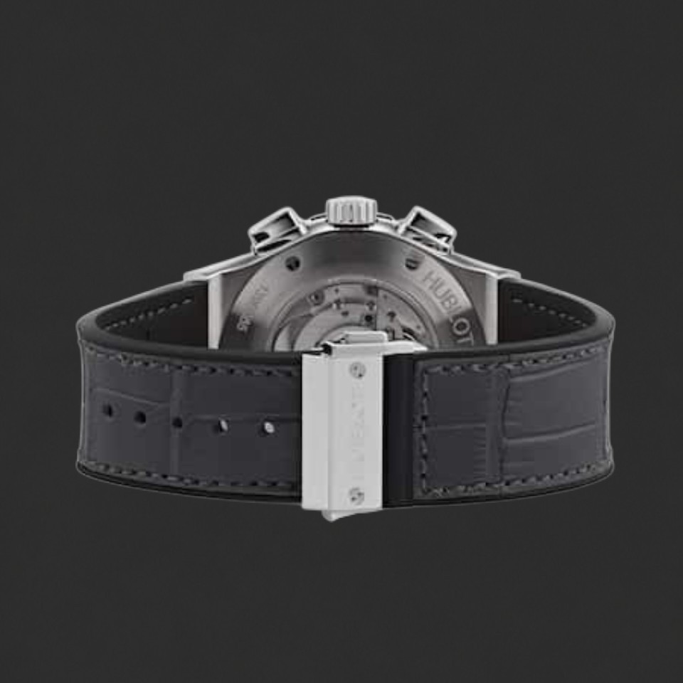 Hublot Grey Dial Automatic Chronograph Watch – Dark Strap - Image 3