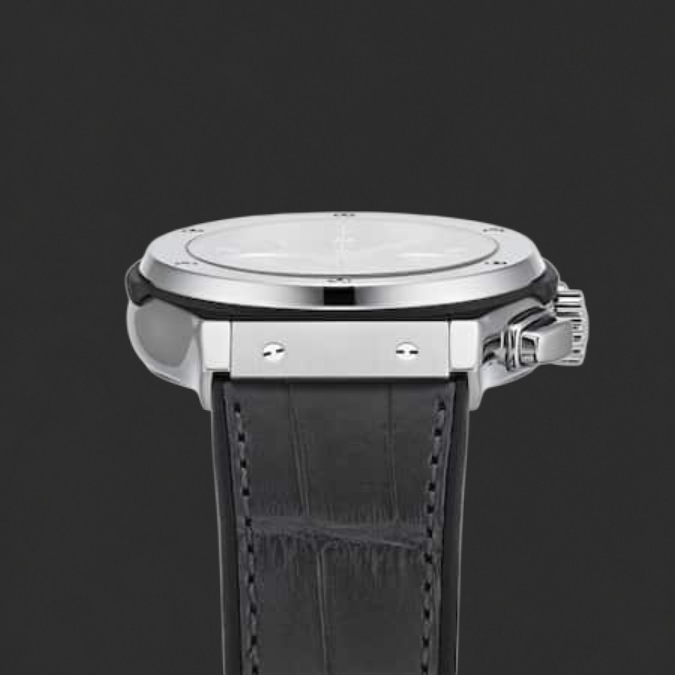 Hublot Grey Dial Automatic Chronograph Watch – Dark Strap - Image 5